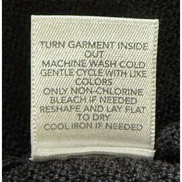 Women Black Open Knit Sweater Strappy Back Lightweight Long Sleeve Top Size Med - Picture 7 of 9